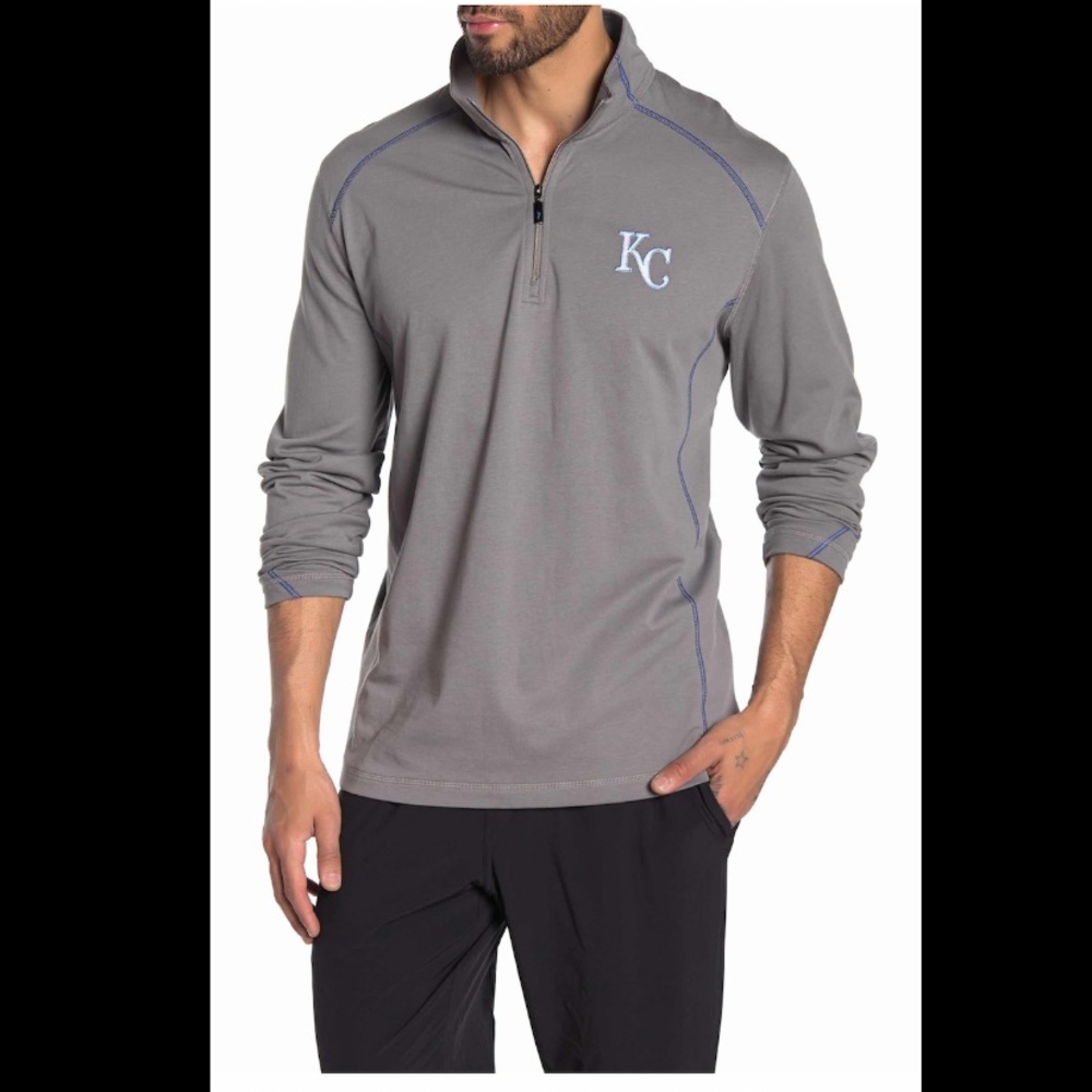Tommy Bahama Home Run Half Zip Sweatshirt 🖤